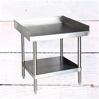 24" x 24" 304 Stainless Steel Table with Side Walls & Undershelf (16-Gauge)