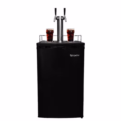 Cold Brew Coffee Kegerator - 2 Faucets (Black)