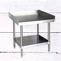 24" x 24" 304 Stainless Steel Table with Side Walls & Undershelf (16-Gauge) / 