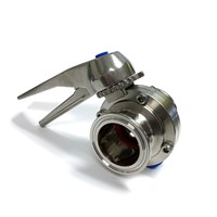 1.5" Tri-Clamp Butterfly Valve w/ Stainless Steel Trigger (Alternate View 1)